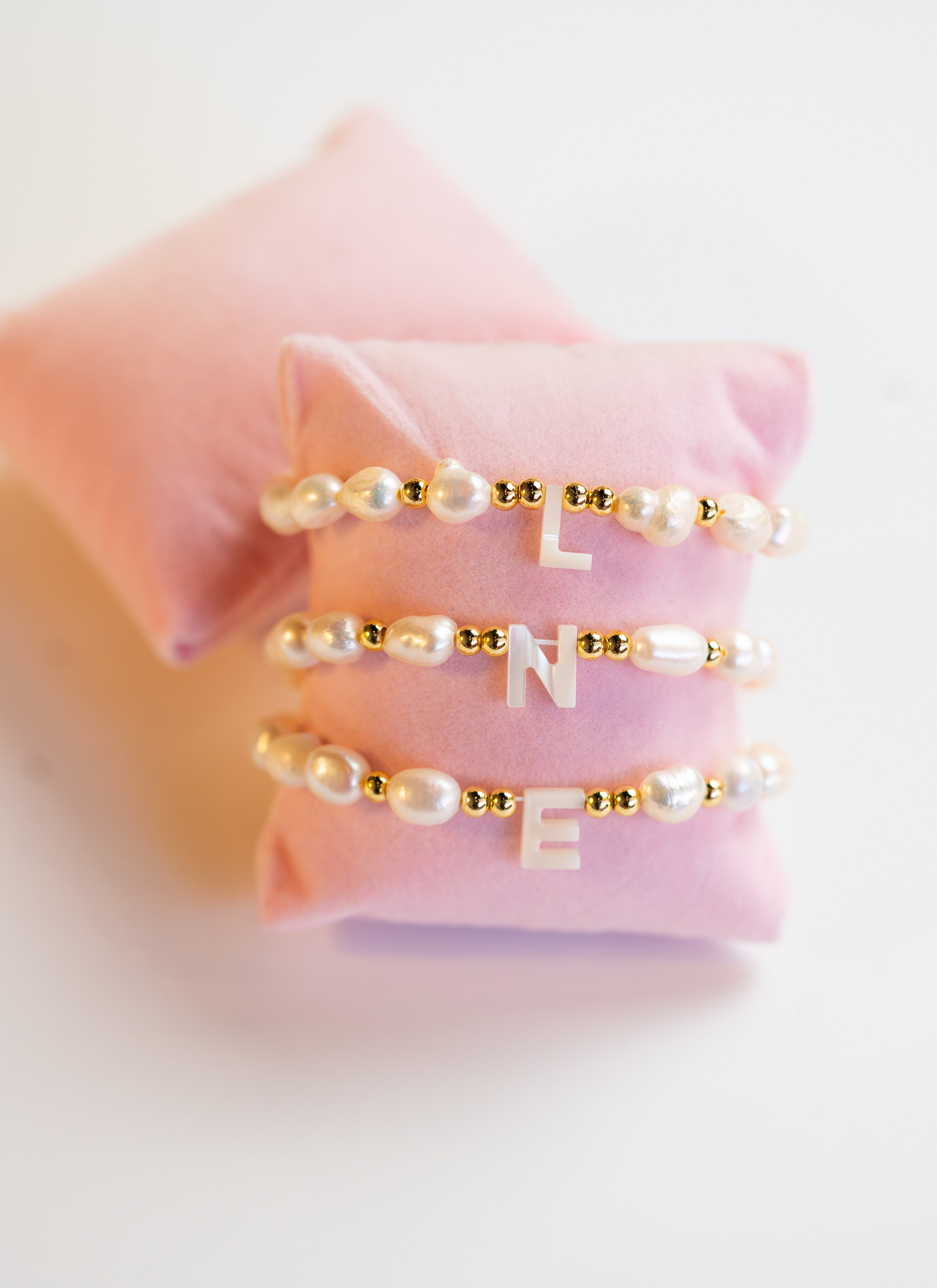 Pearl Initial Bracelet