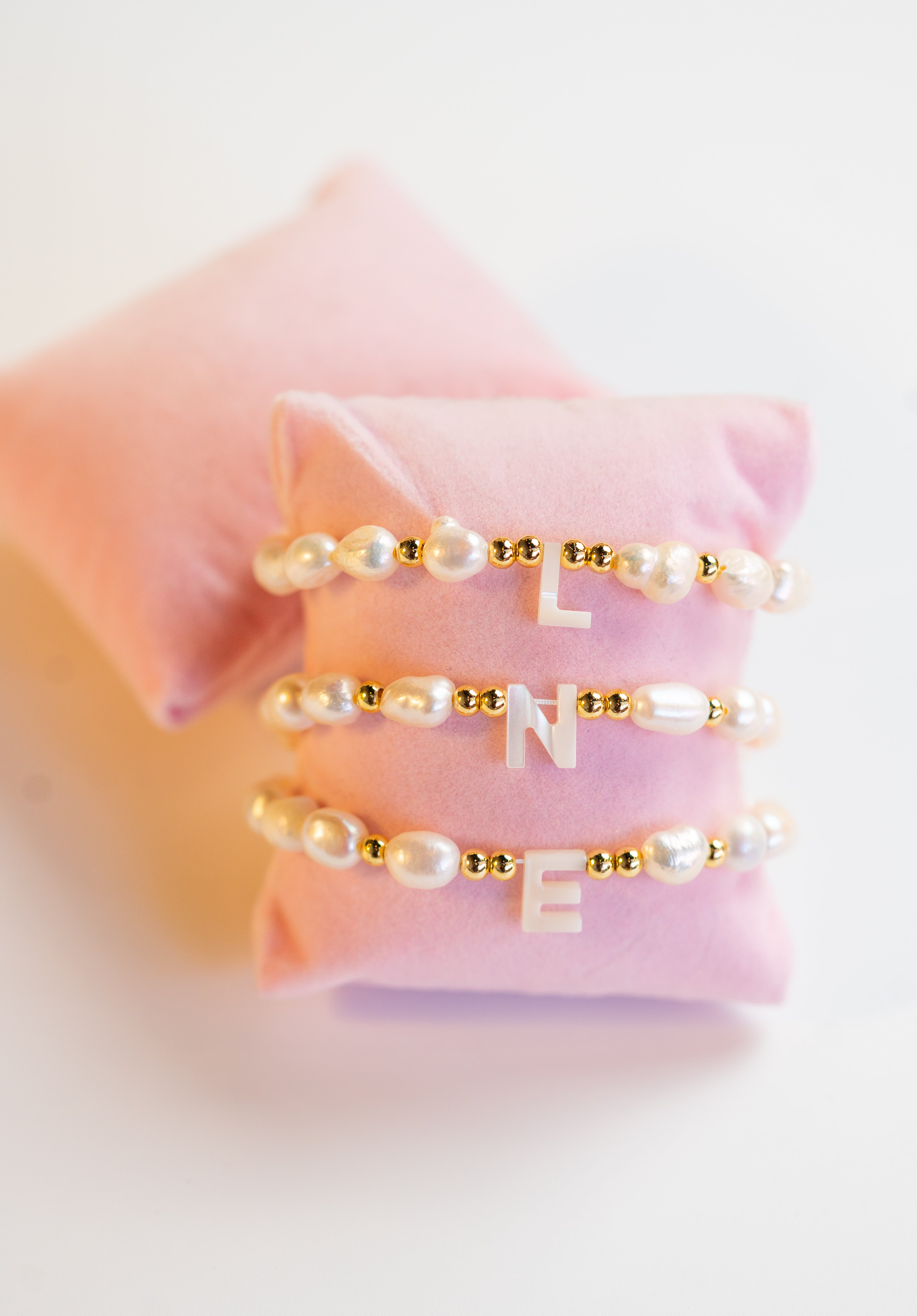Pearl Initial Bracelet