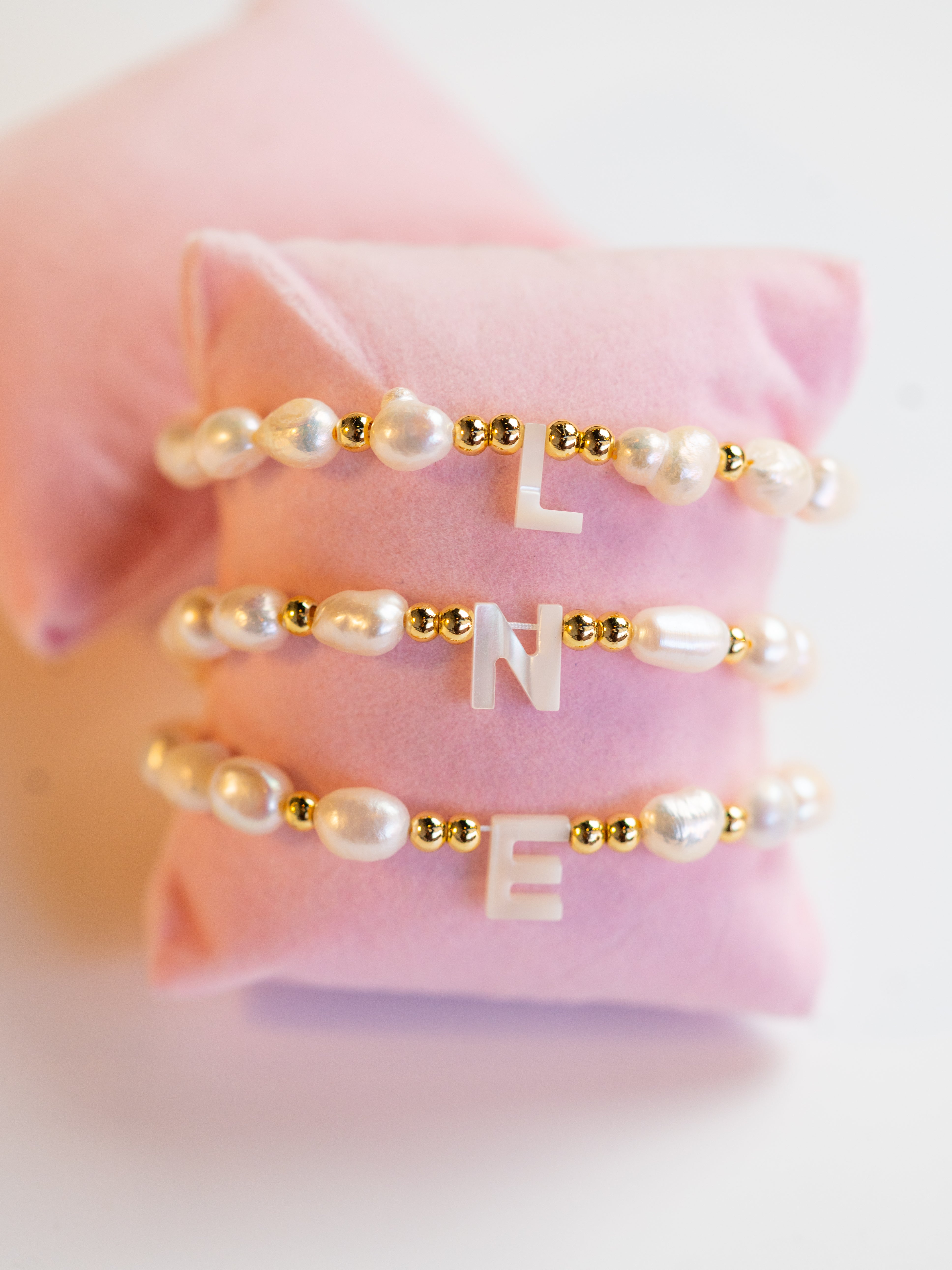 Pearl Initial Bracelet