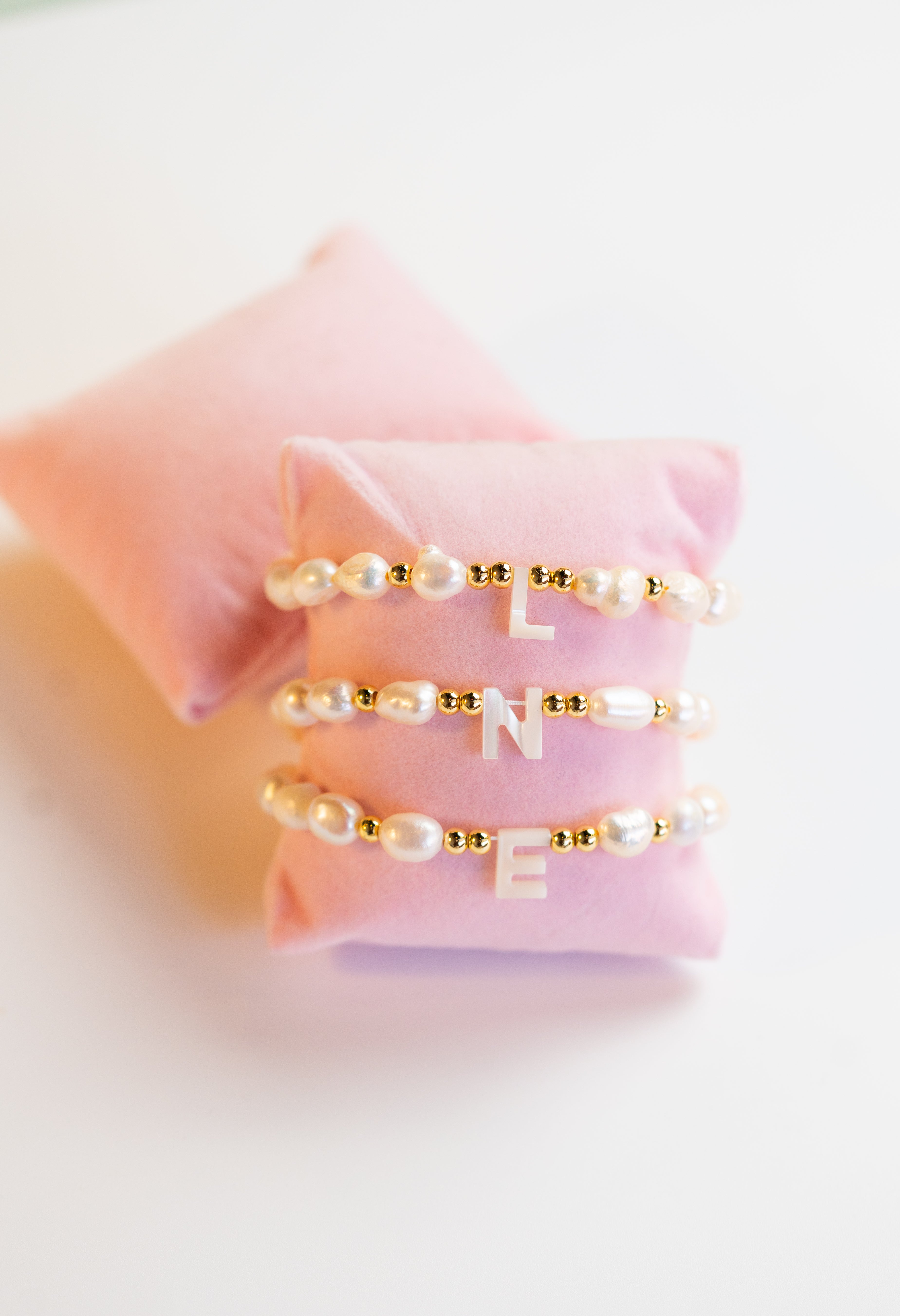 Pearl Initial Bracelet