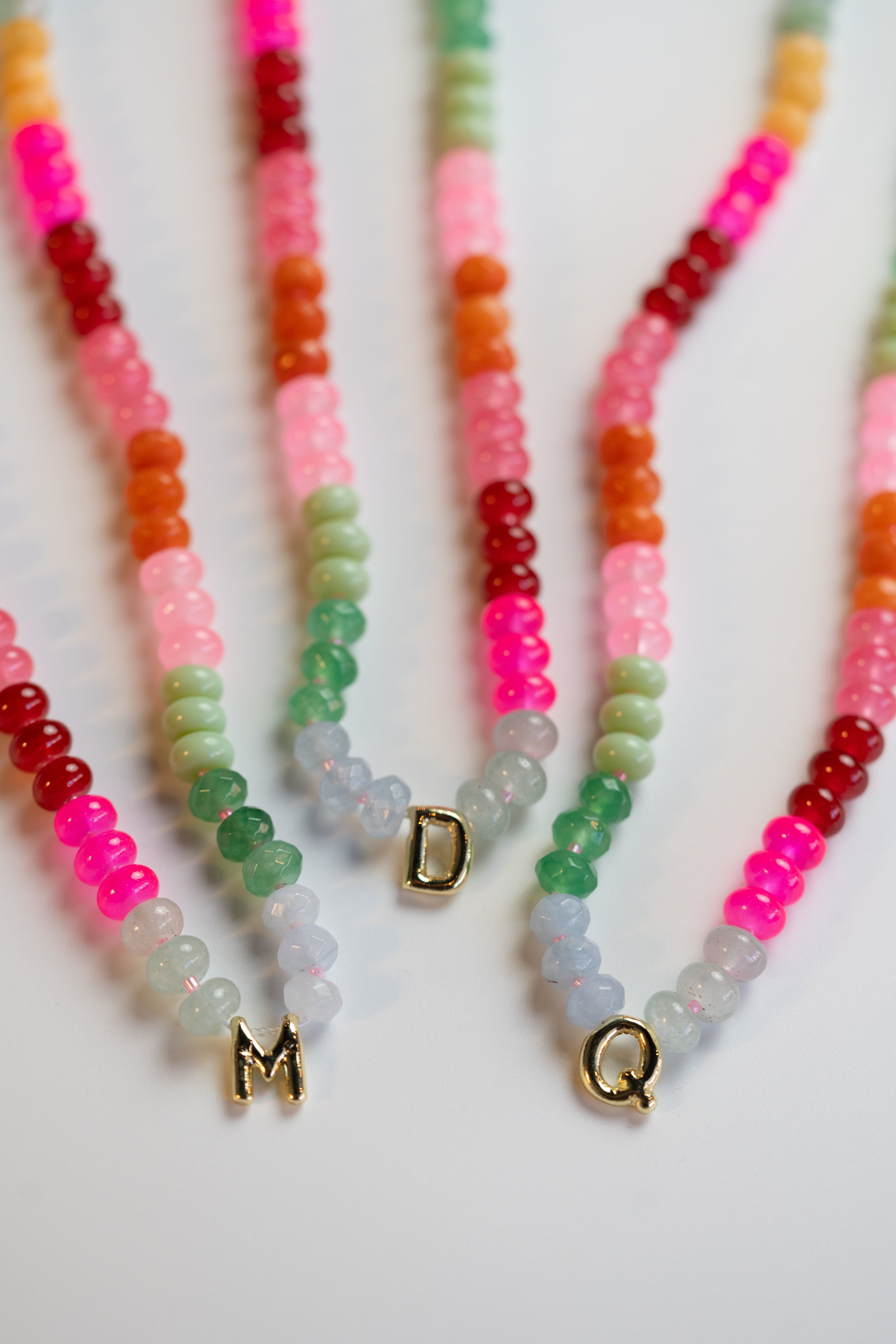 Candy Shop Initial Gemstone Necklace