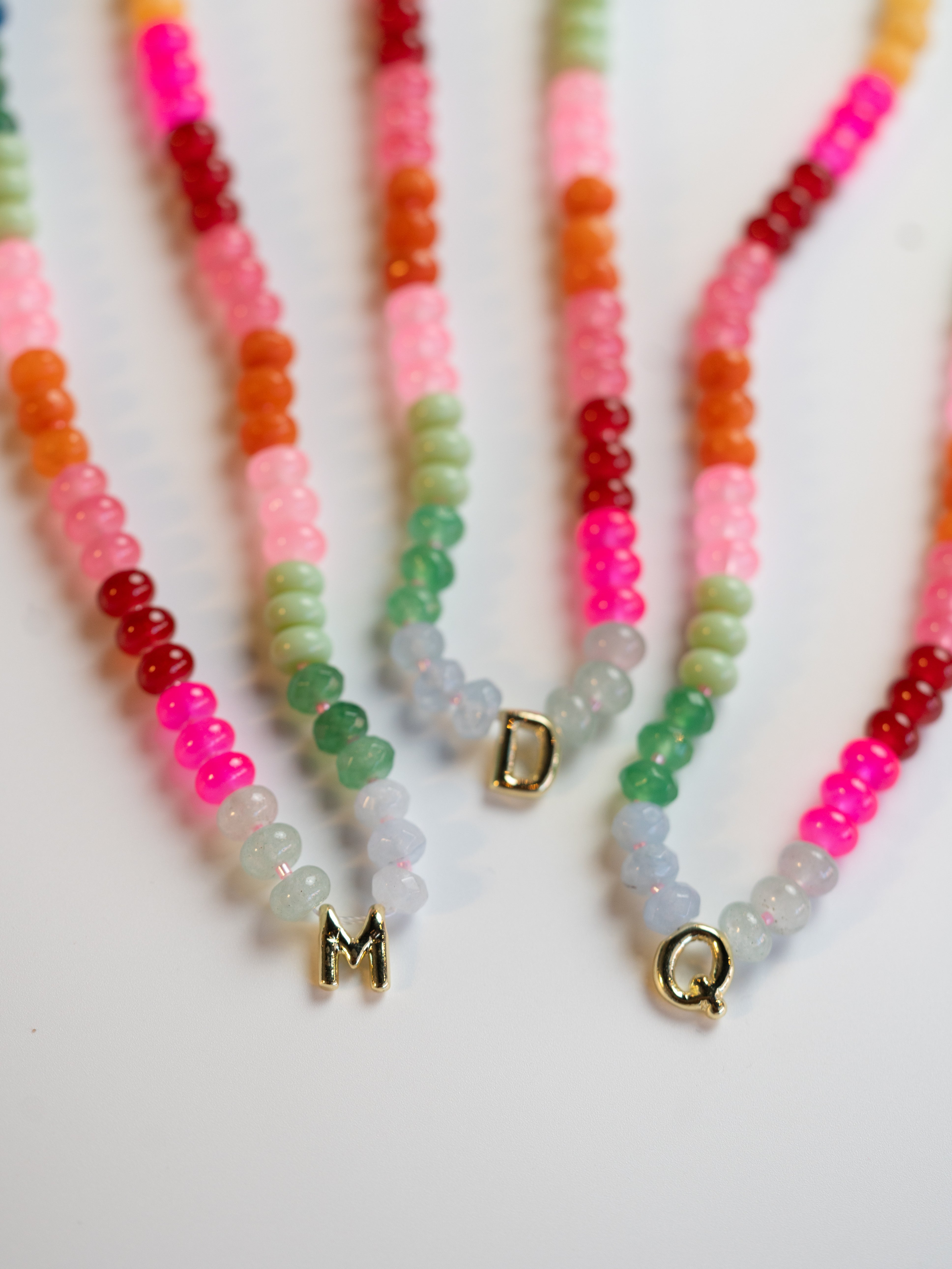 Candy Shop Initial Gemstone Necklace