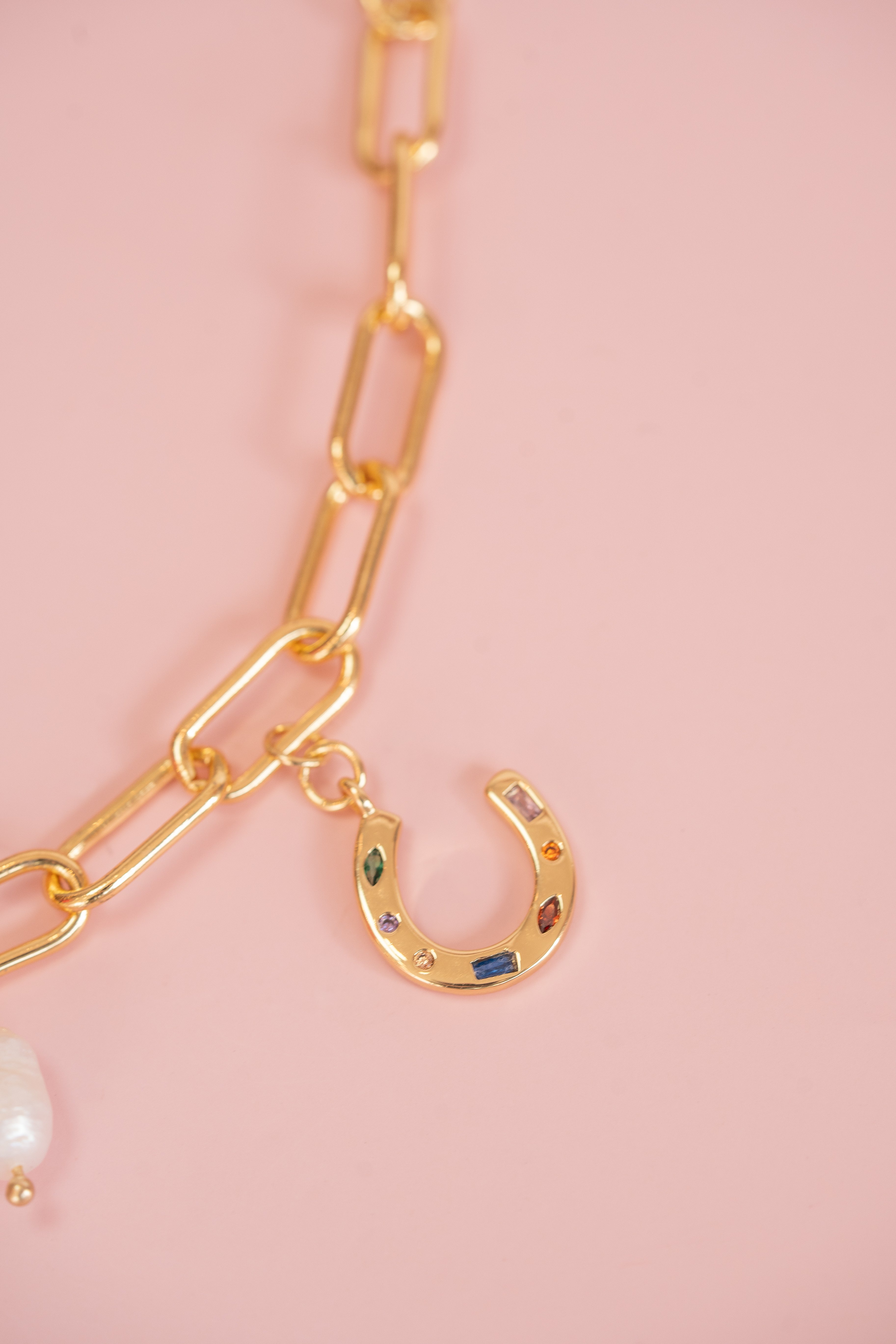 Chunky Cable Chain Charm Necklace
