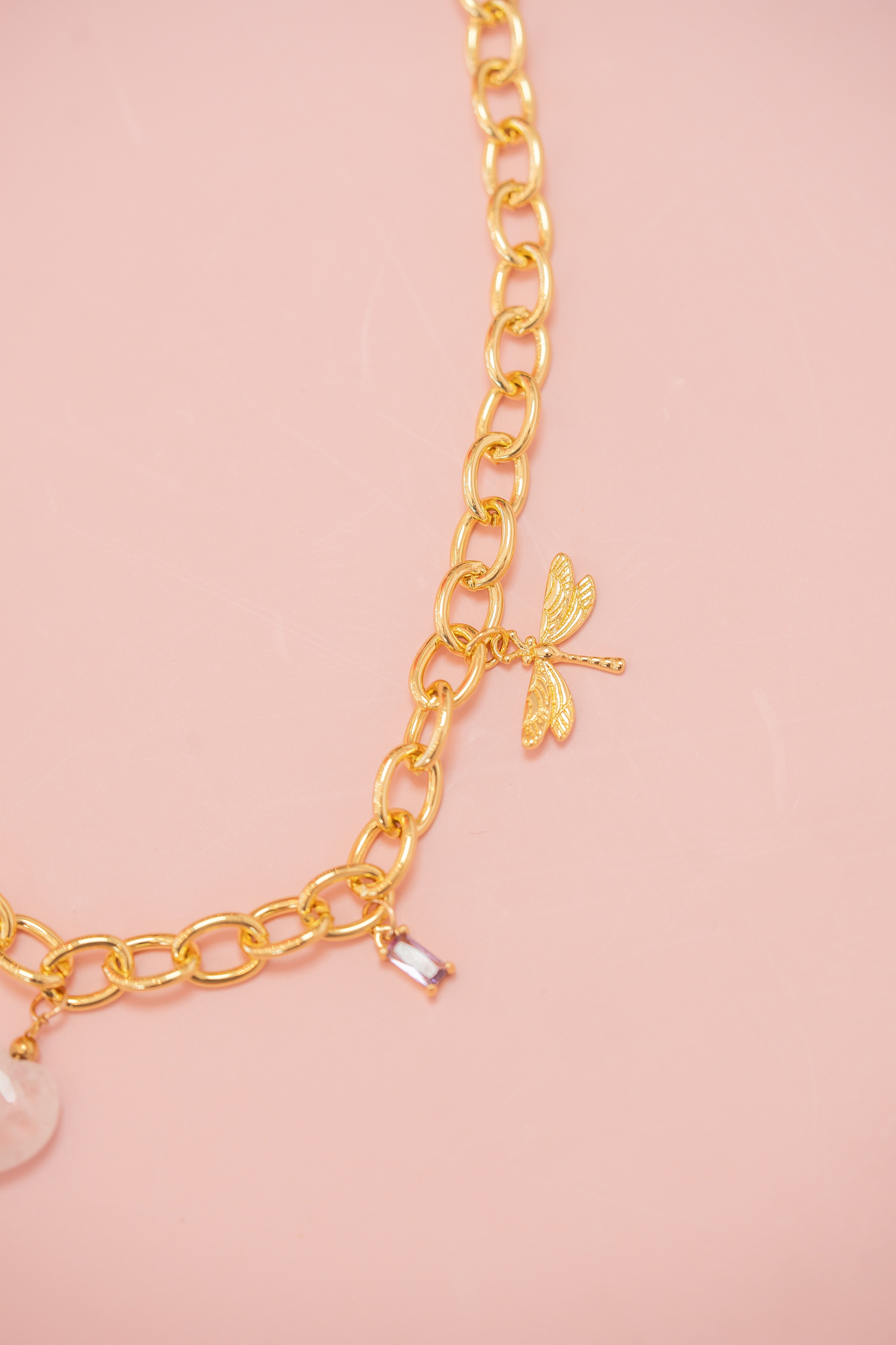 Oval Chain Charm Necklace