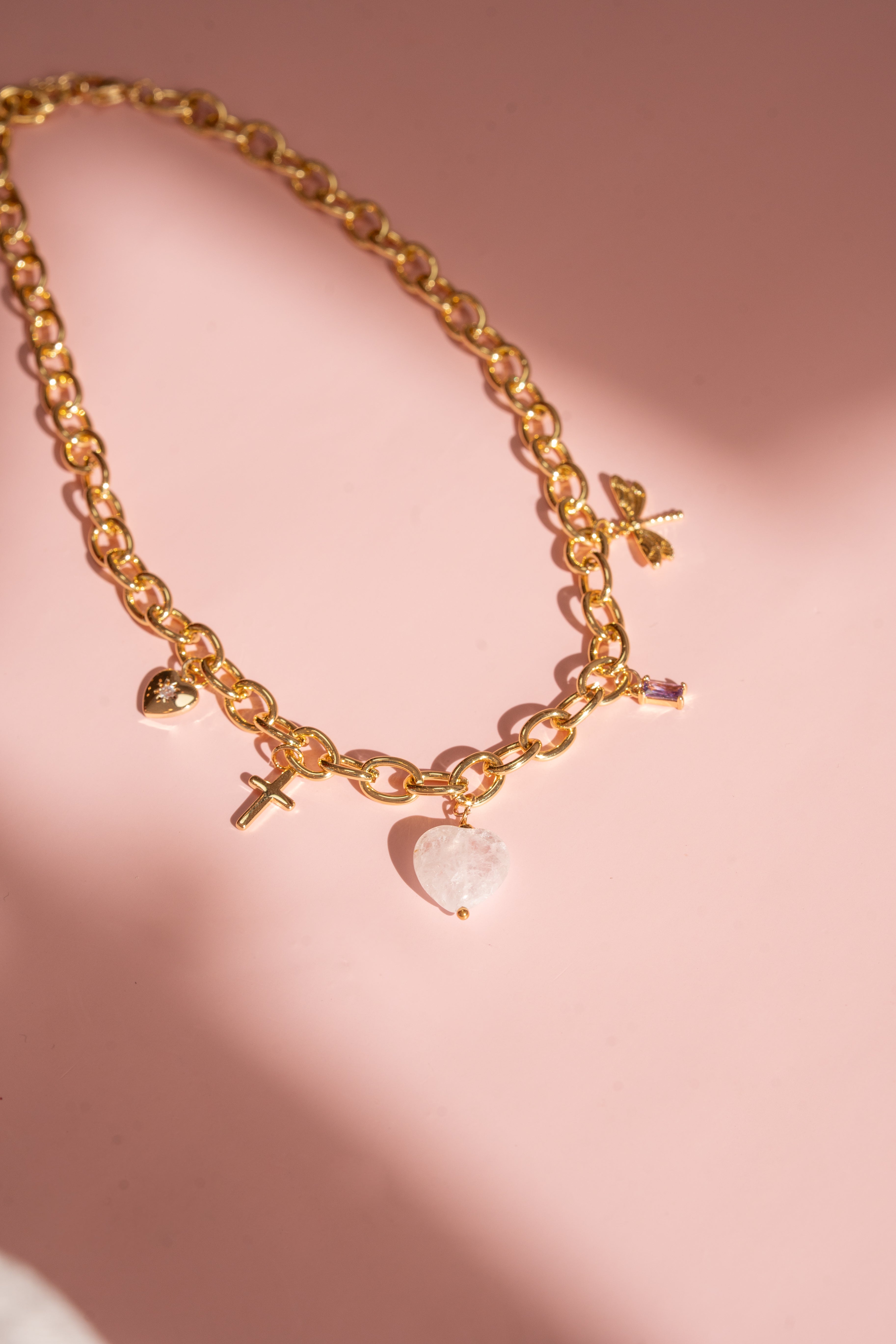 Oval Chain Charm Necklace