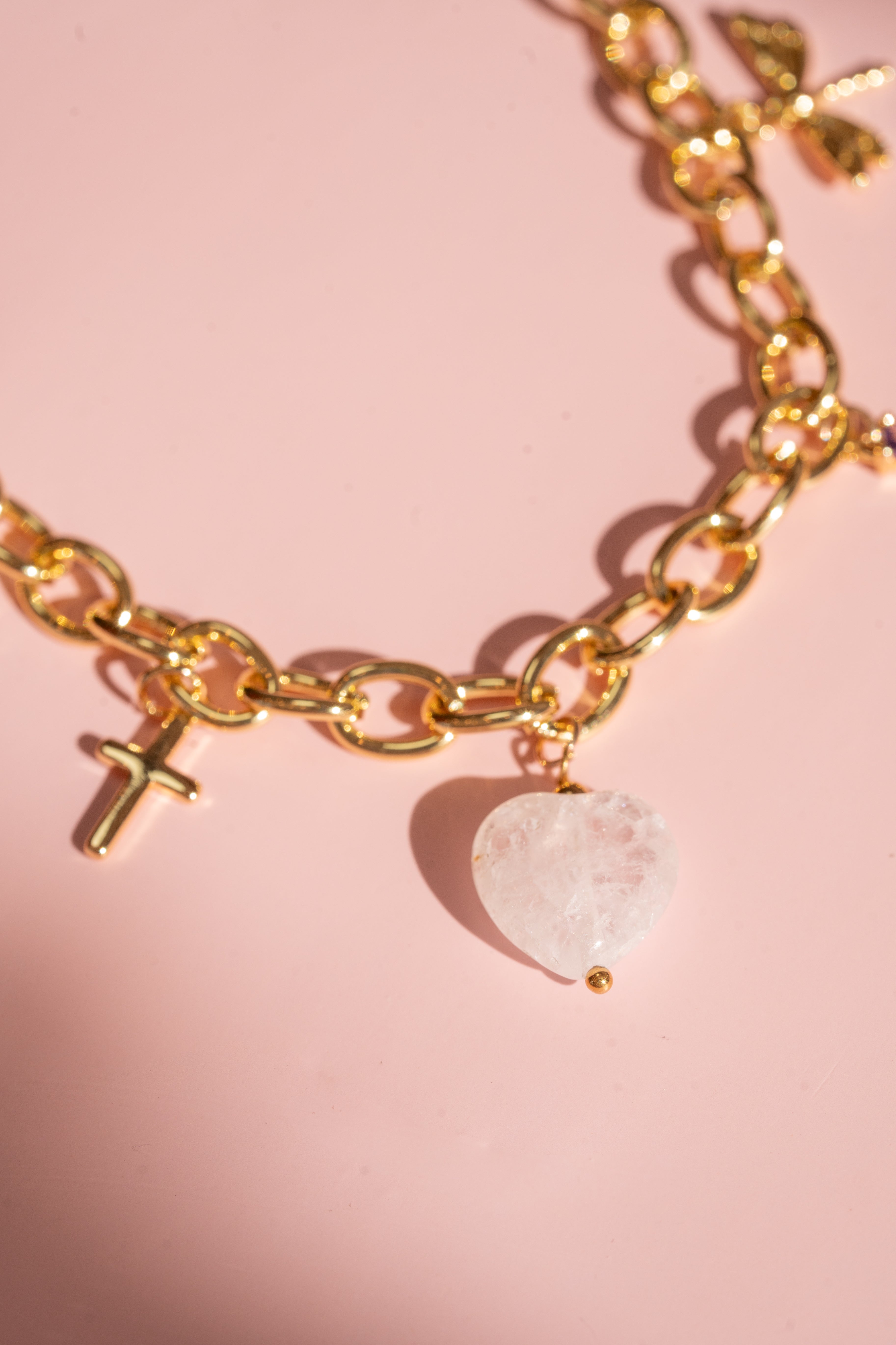 Oval Chain Charm Necklace