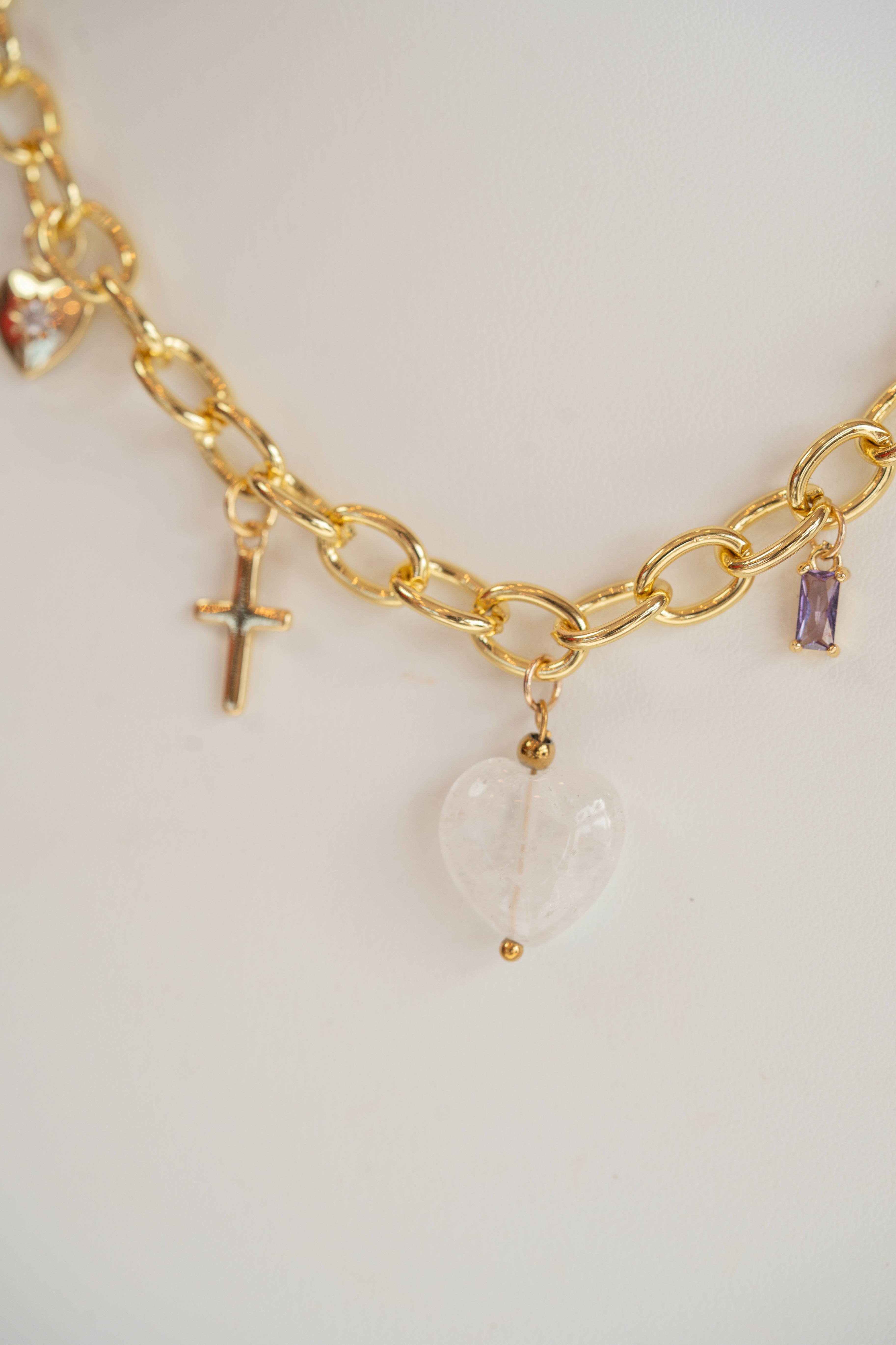 Oval Chain Charm Necklace