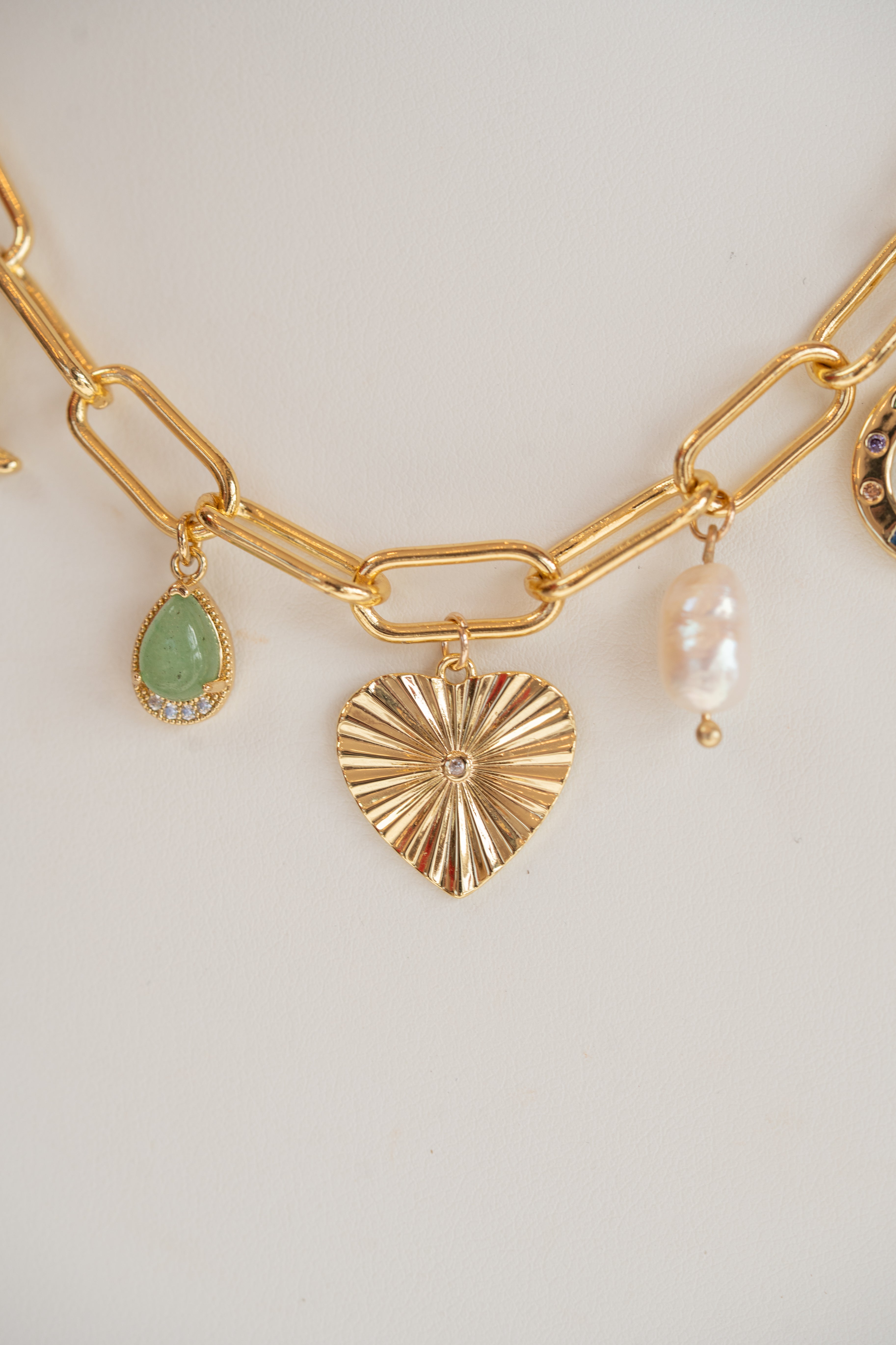 Chunky Cable Chain Charm Necklace