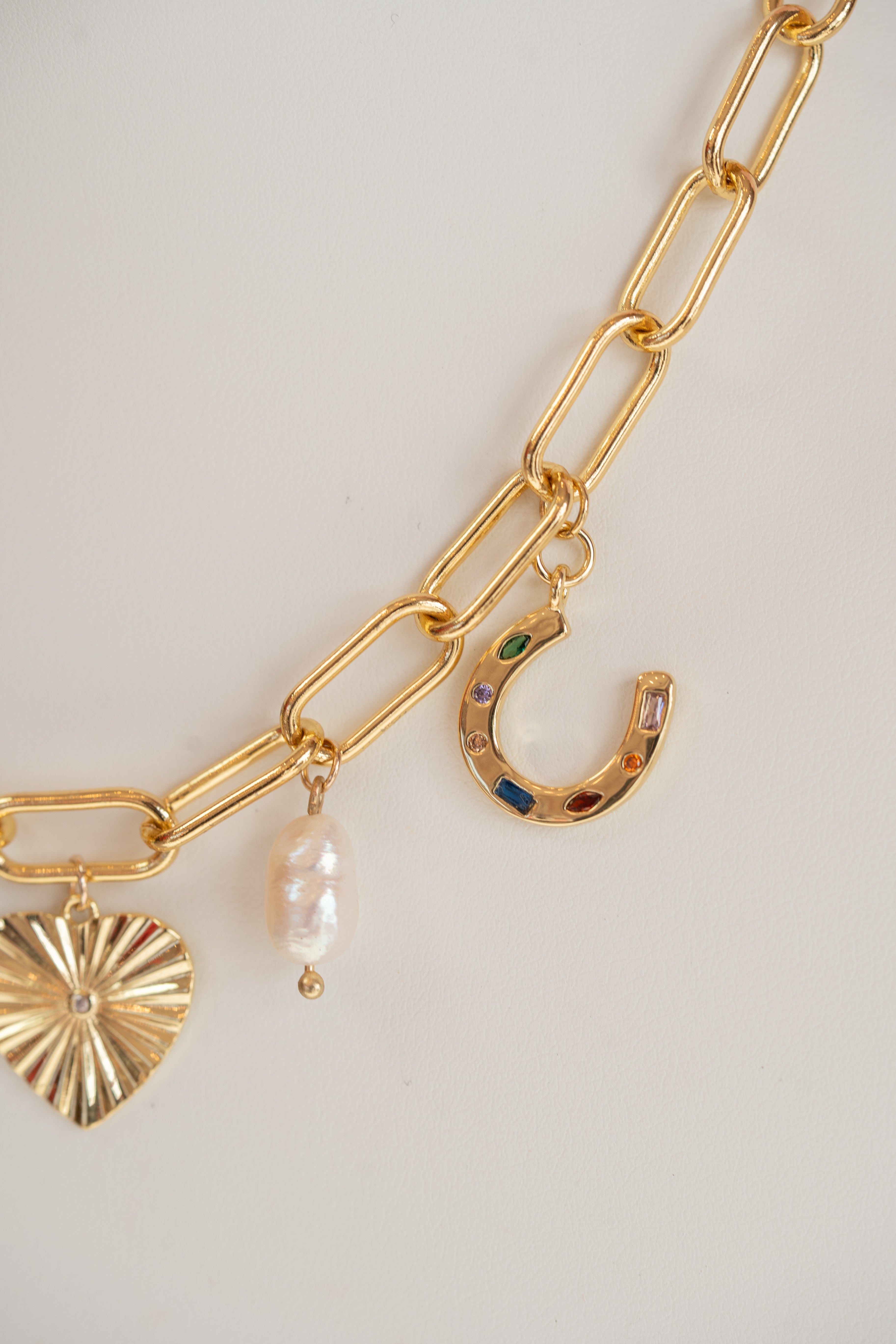 Chunky Cable Chain Charm Necklace