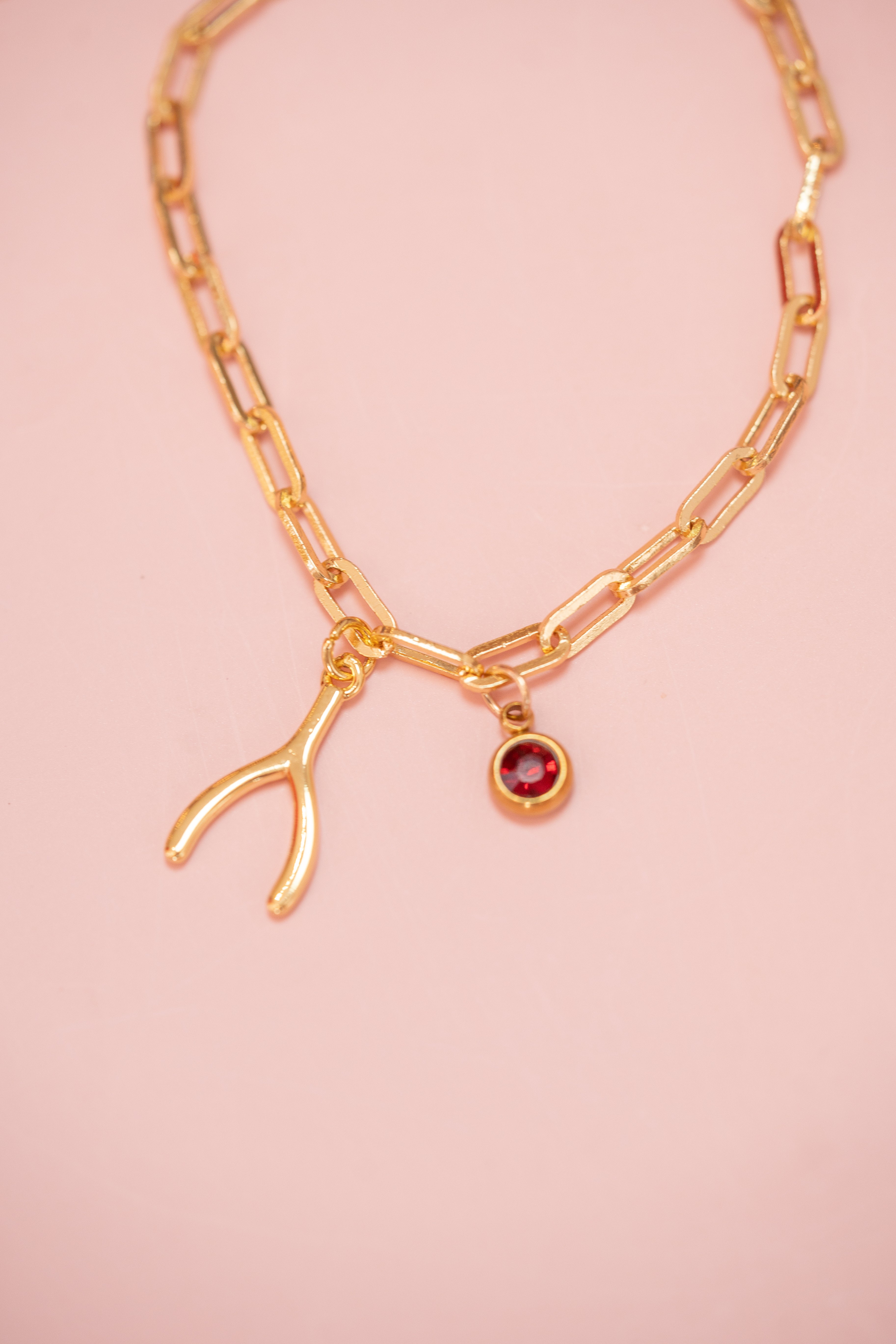 Skinny Cable Chain Charm Bracelet