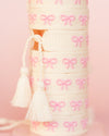 Pink Bow Embroidered Bracelet