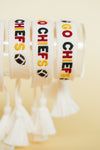 Go Chiefs Football Embroidered Bracelet