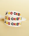 Go Chiefs Football Embroidered Bracelet