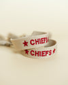 Chiefs Tan Embroidered Bracelet