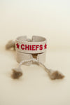 Chiefs Tan Embroidered Bracelet