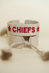 Chiefs Tan Embroidered Bracelet