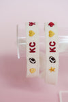 KIDS Chiefs Charm Embroidered Bracelet