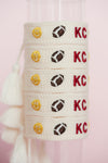 KIDS Chiefs Charm Embroidered Bracelet