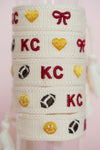 KIDS Chiefs Charm Embroidered Bracelet