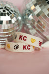 KIDS Chiefs Charm Embroidered Bracelet