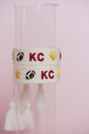 Chiefs Charm Embroidered Bracelet