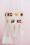 Chiefs Charm Embroidered Bracelet