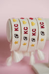 Chiefs Charm Embroidered Bracelet