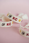 Chiefs Charm Embroidered Bracelet