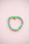 Green and Pink Gemstone Bracelet