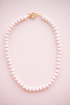 Pink and White Gemstone Necklace