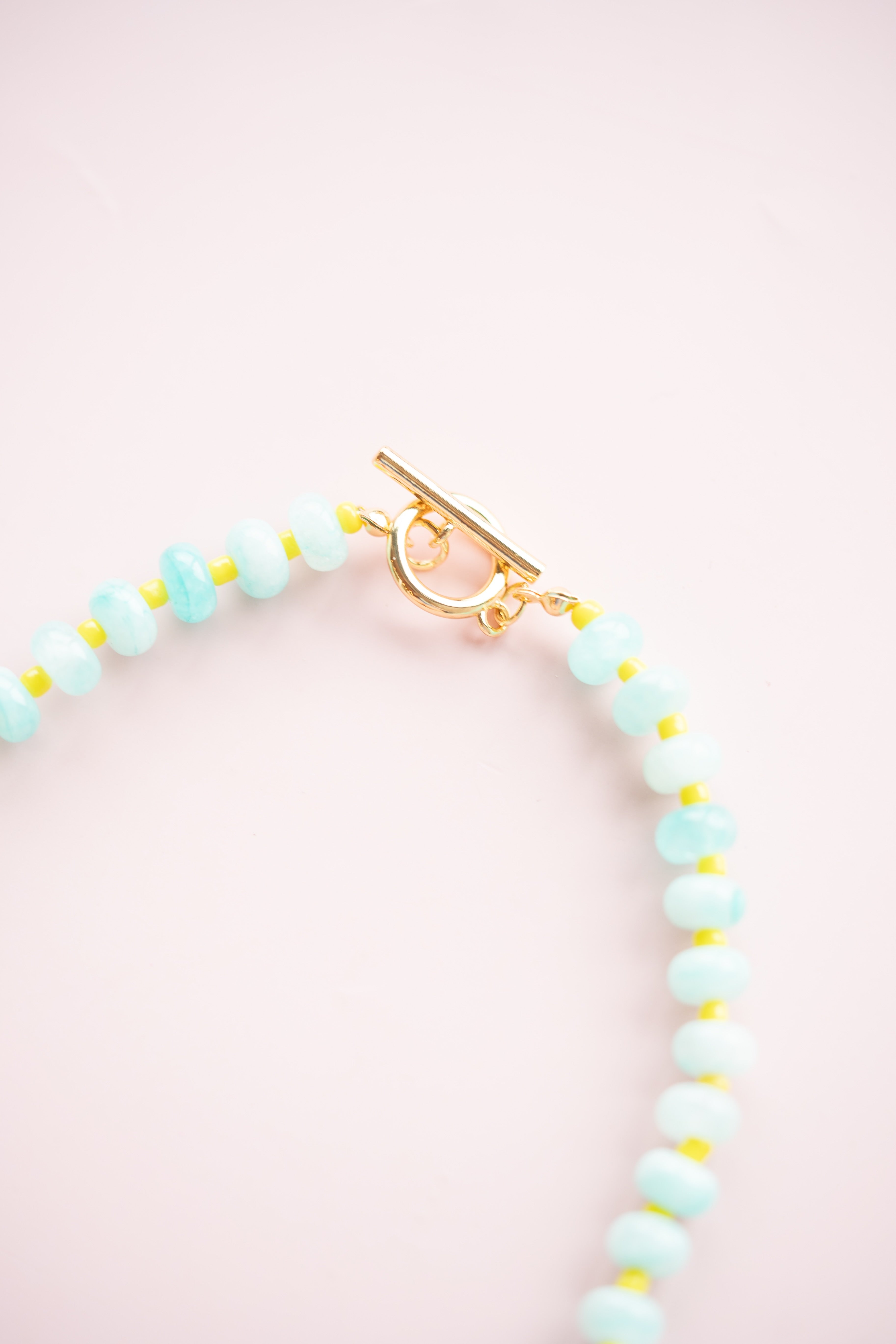 Turquoise and Yellow Gemstone Necklace
