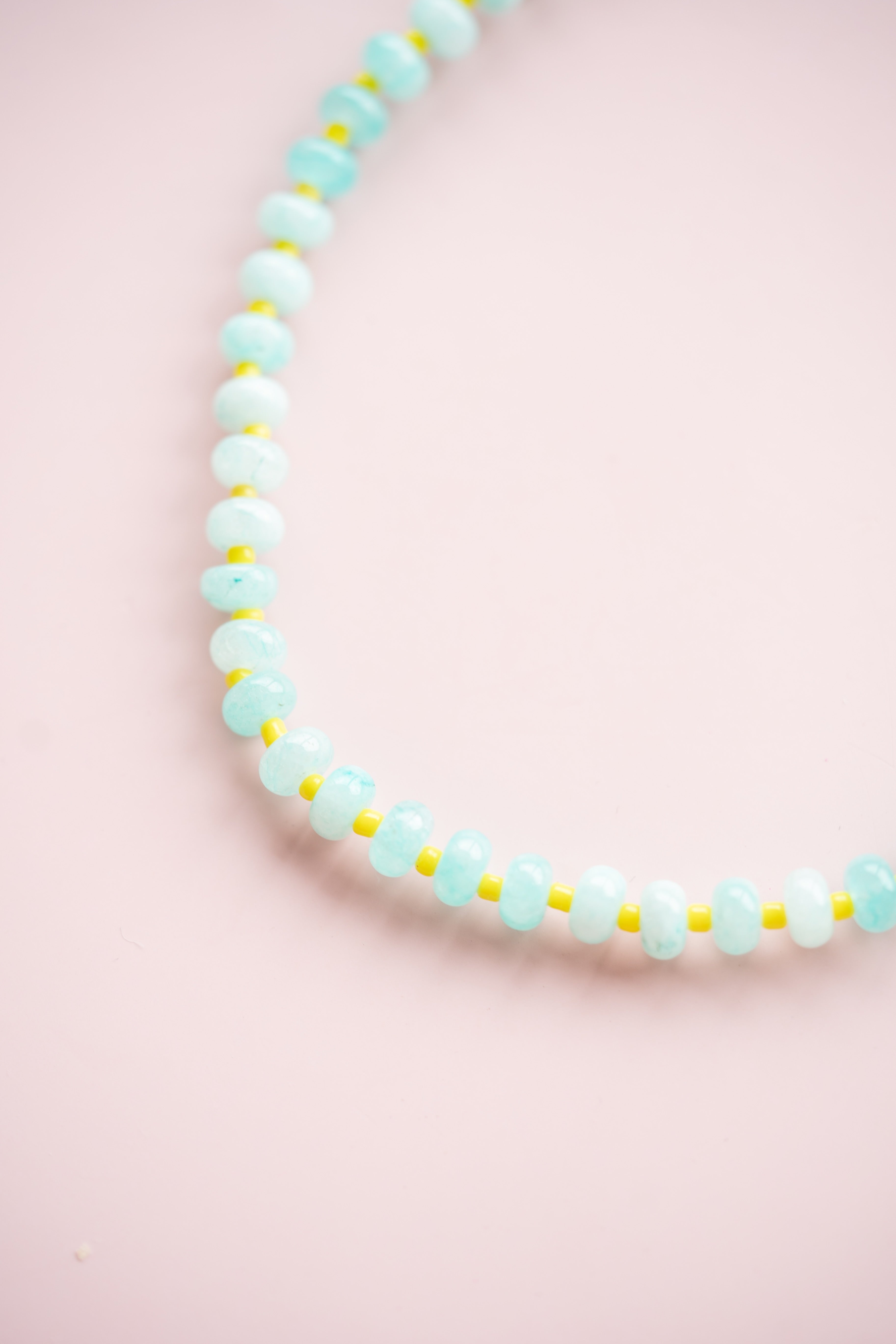 Turquoise and Yellow Gemstone Necklace