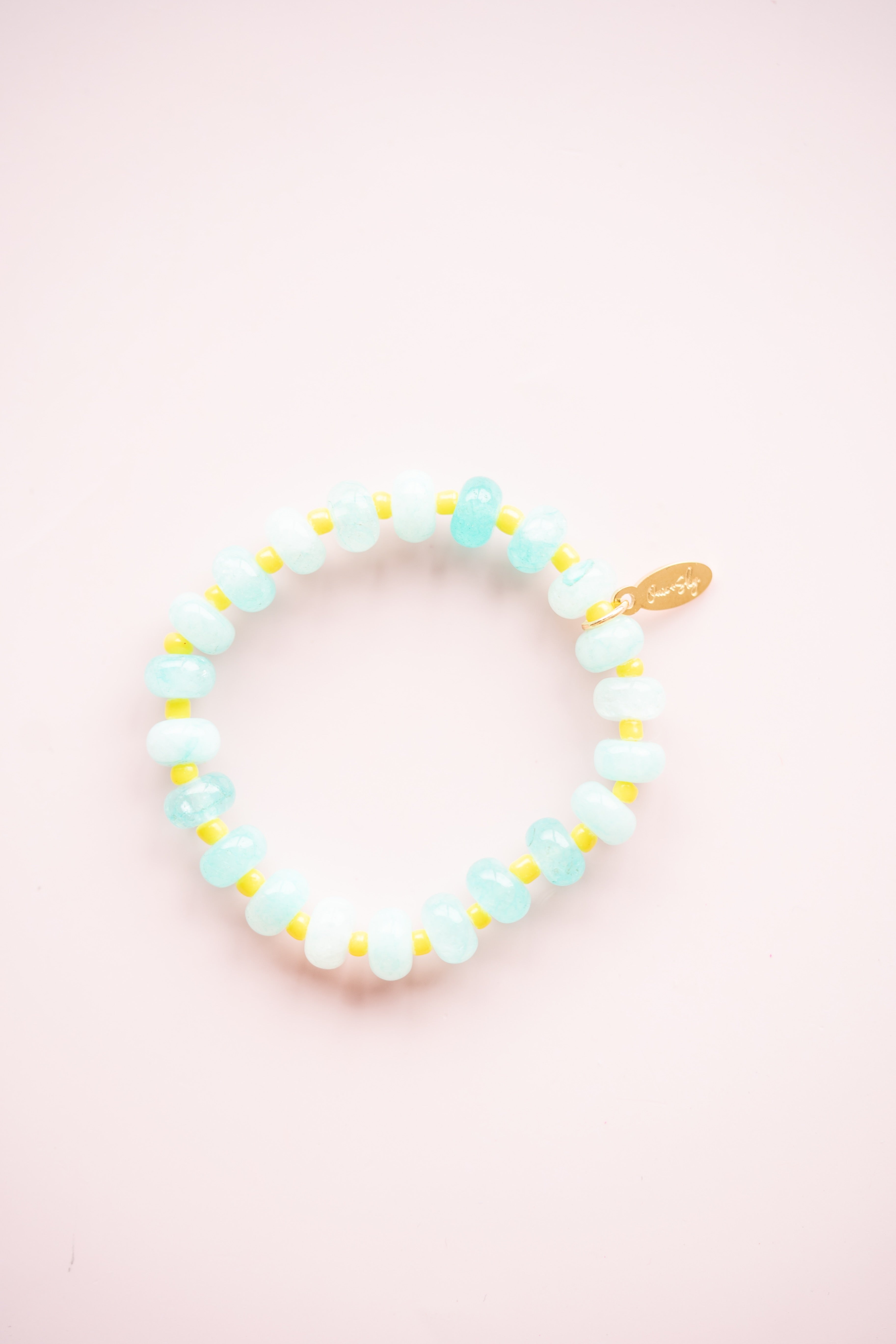 Turquoise and Yellow Gemstone Bracelet