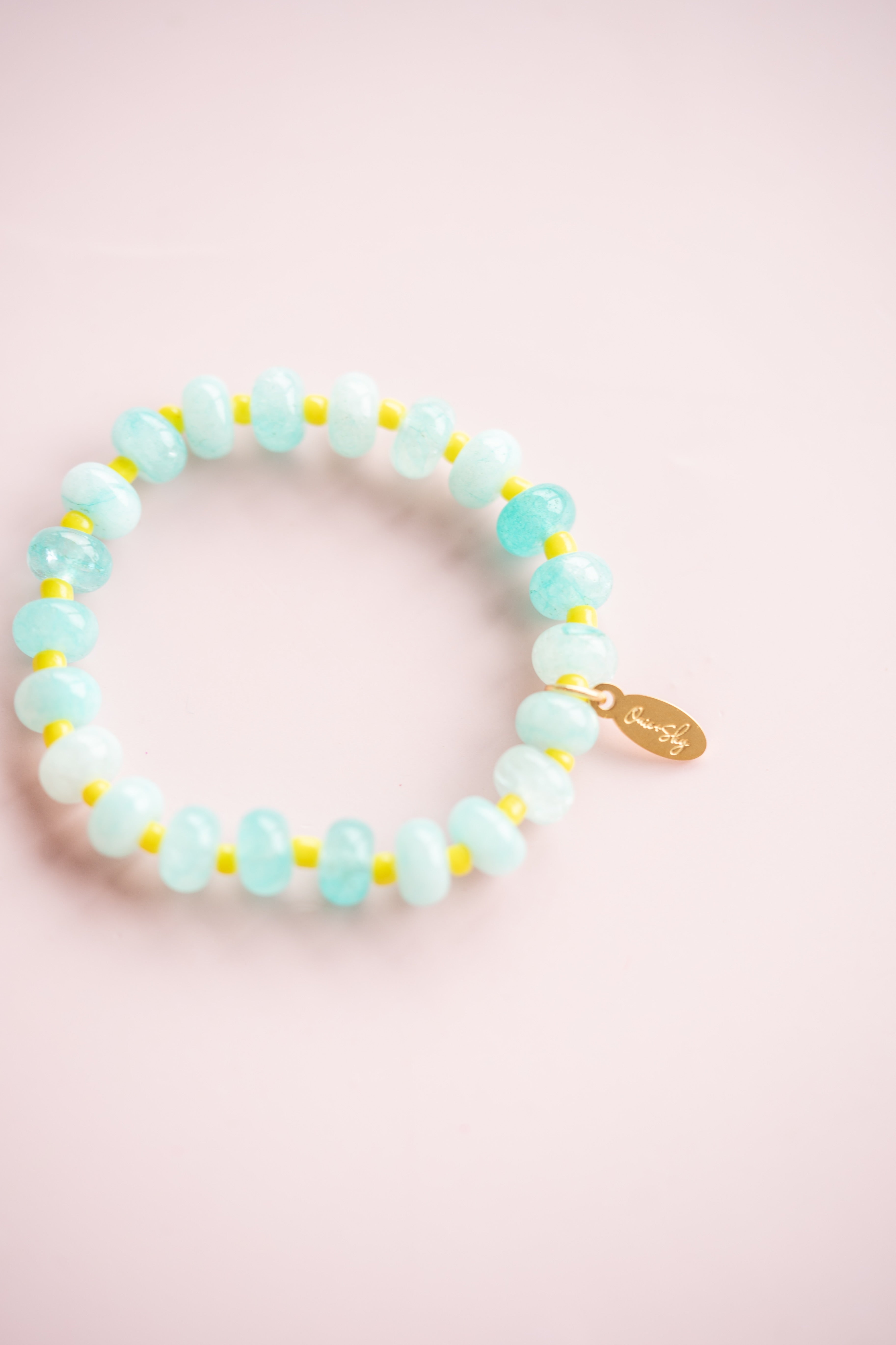 Turquoise and Yellow Gemstone Bracelet