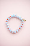 Blue and Red Gemstone Bracelet