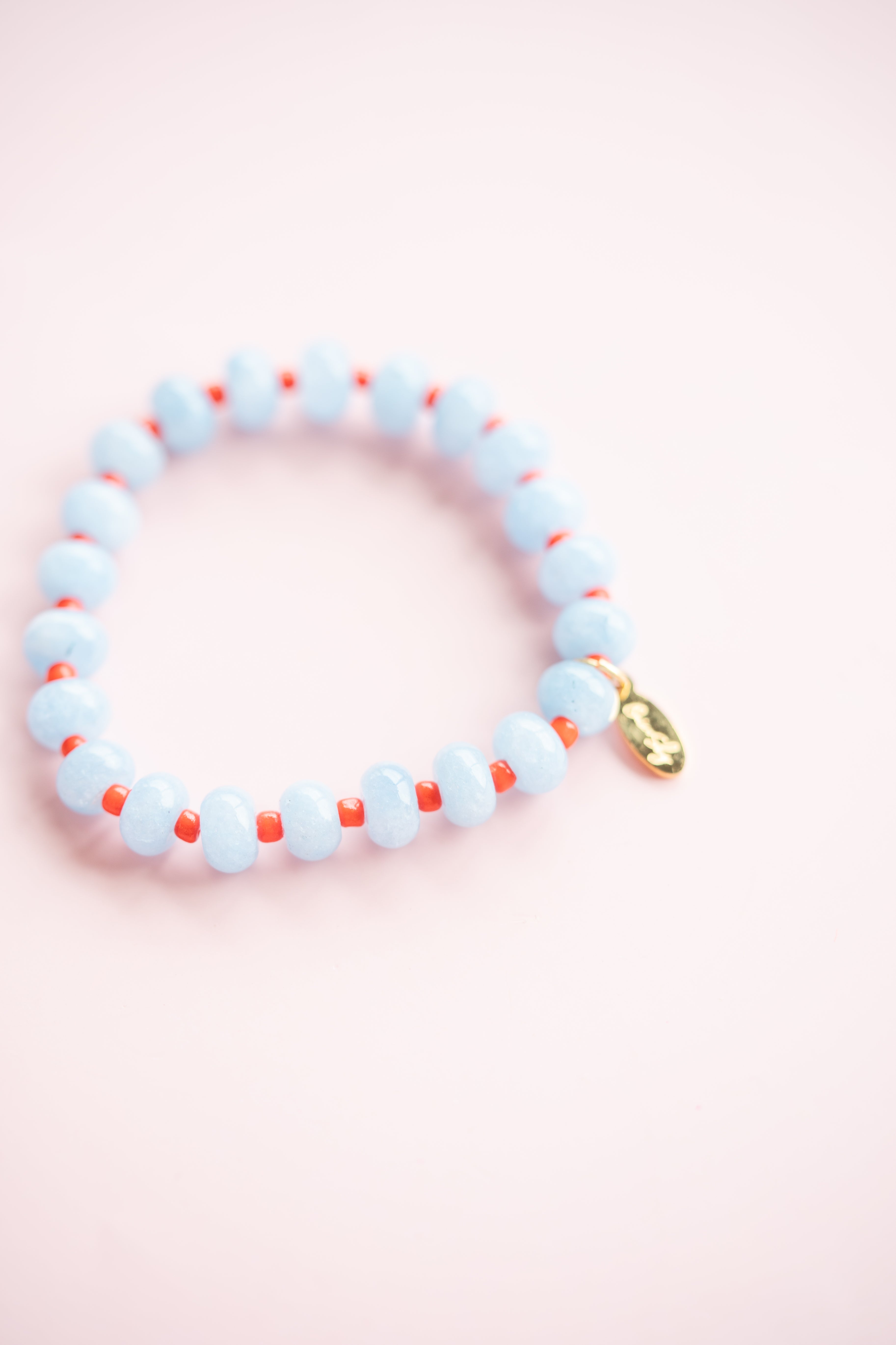 Blue and Red Gemstone Bracelet