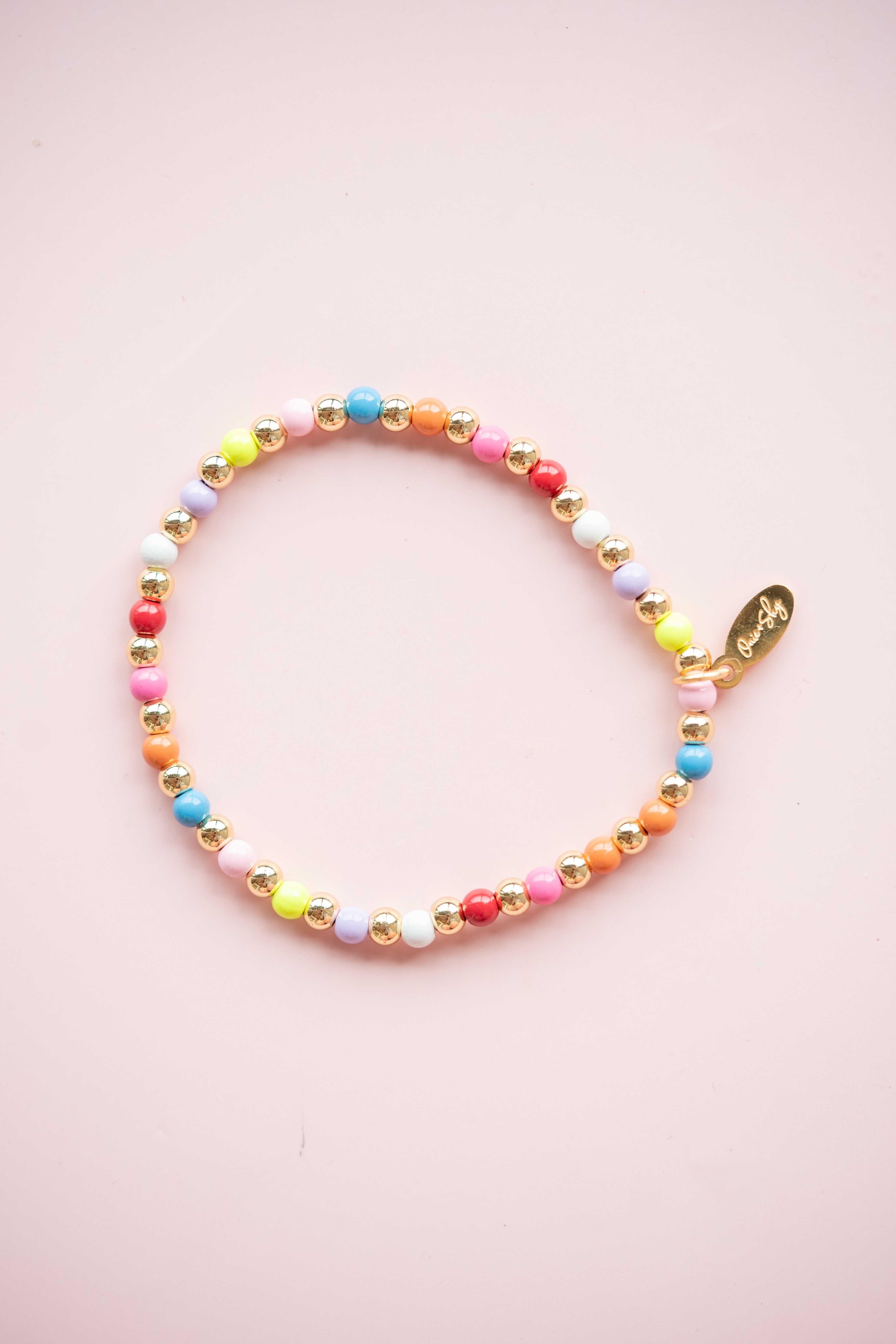 Rainbow Gold Beaded Bracelet