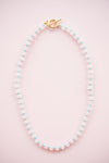 Blue and Pink Gemstone Necklace