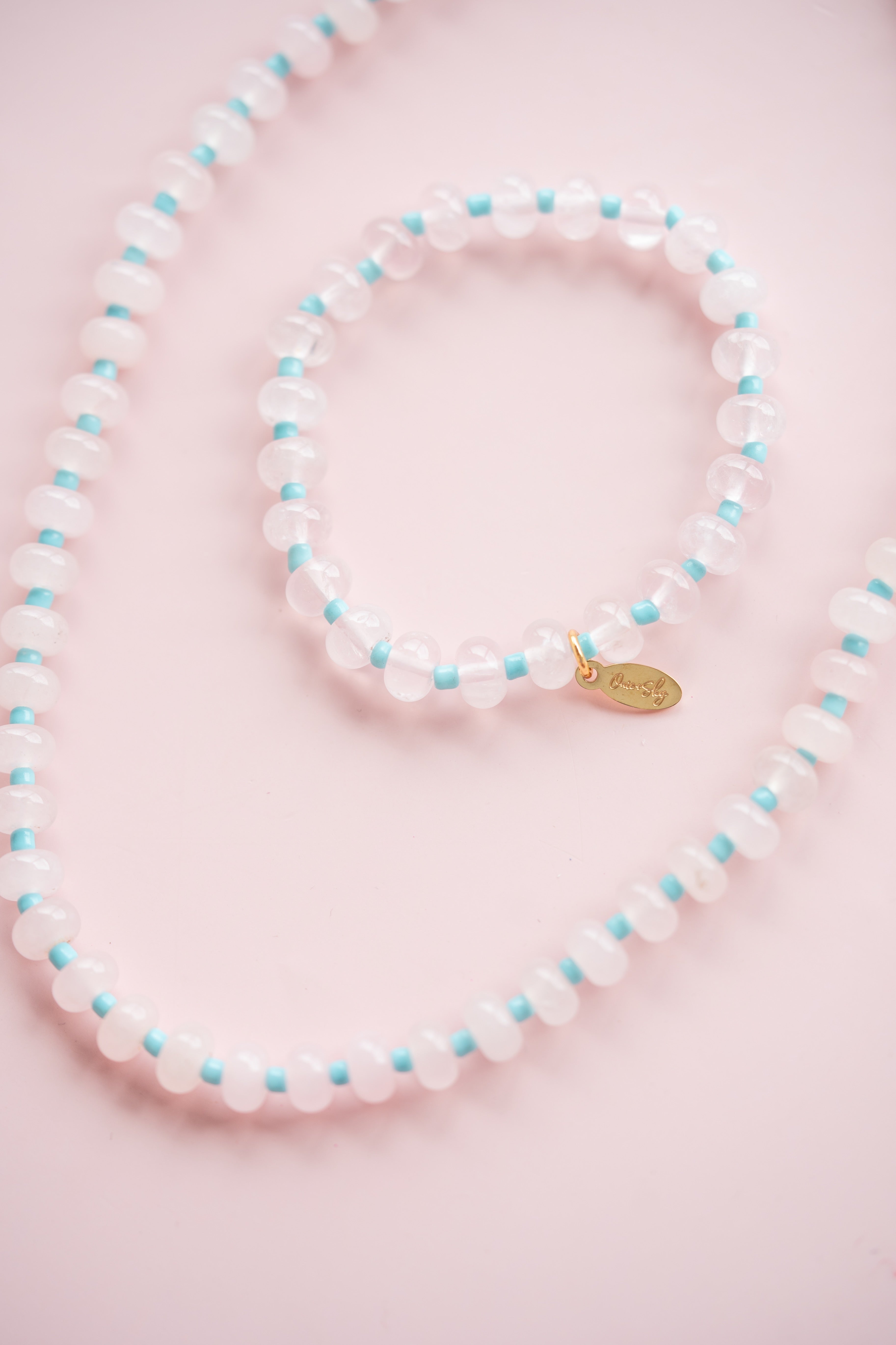 Blue and Pink Gemstone Bracelet