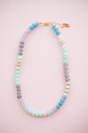 Blue and Purple Gemstone Necklace