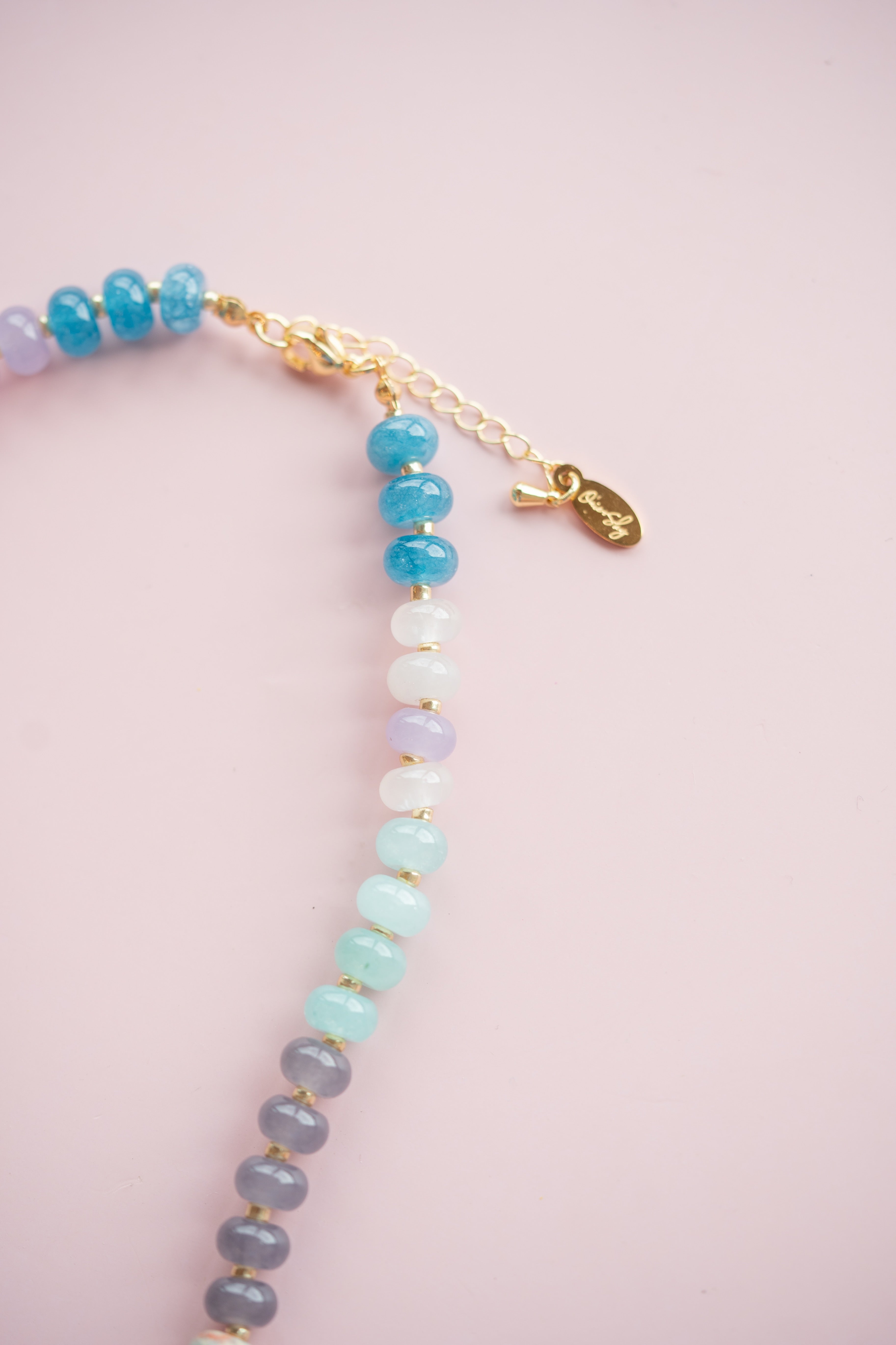 Blue and Purple Gemstone Necklace