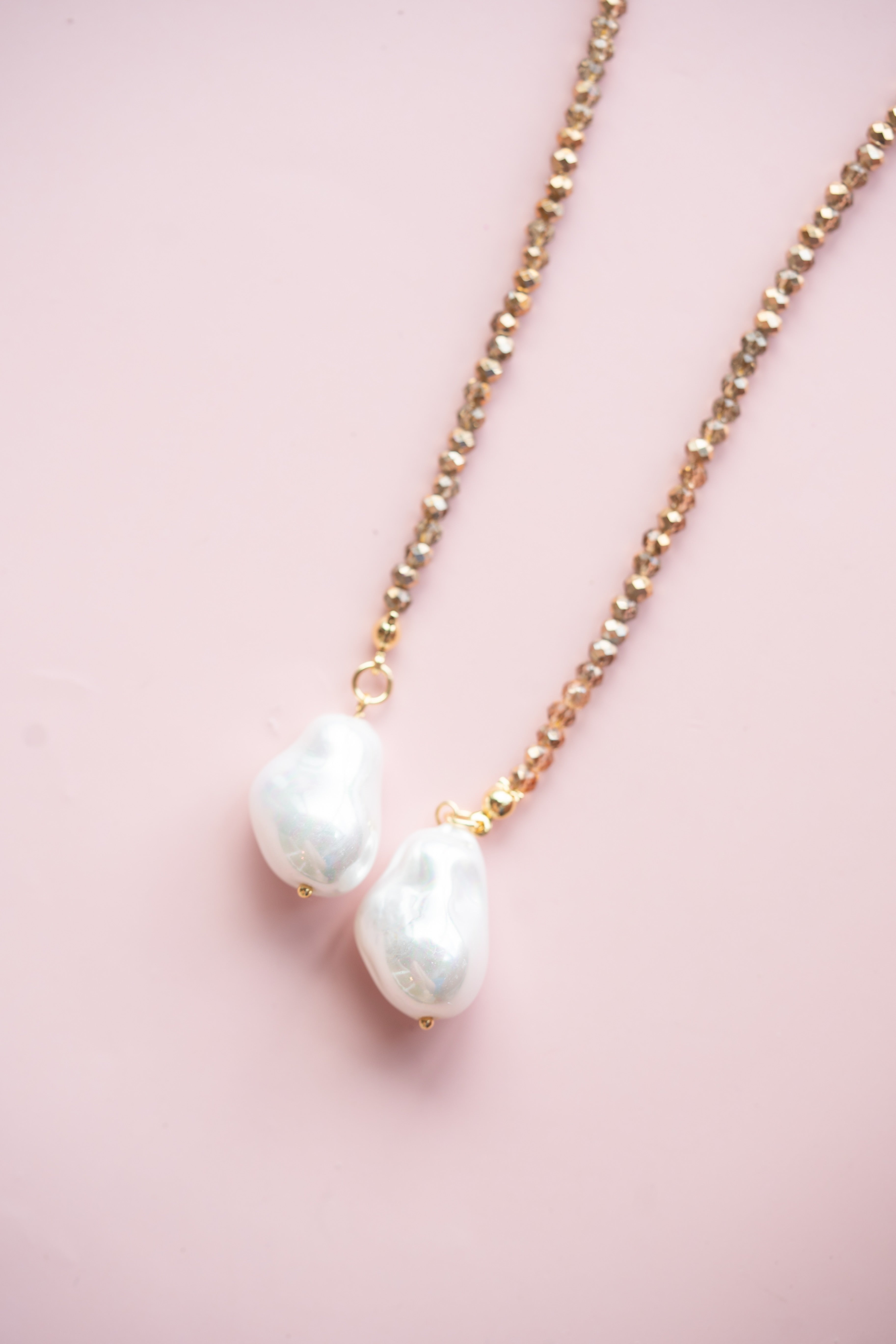 Gold Beaded Wrap Necklace