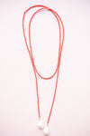 Red Beaded Wrap Necklace