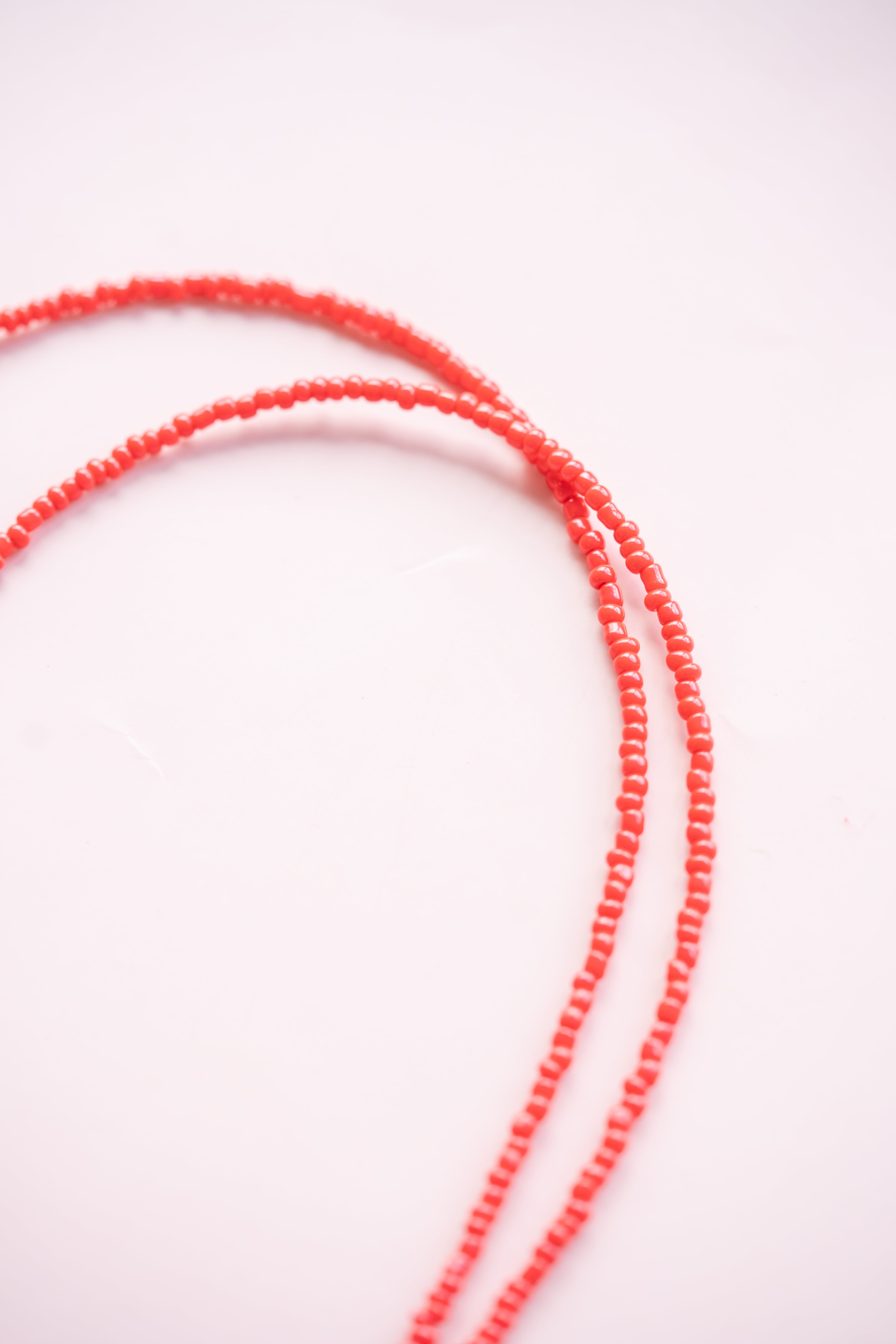 Red Beaded Wrap Necklace