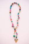 Heart Gemstone Drop Necklace