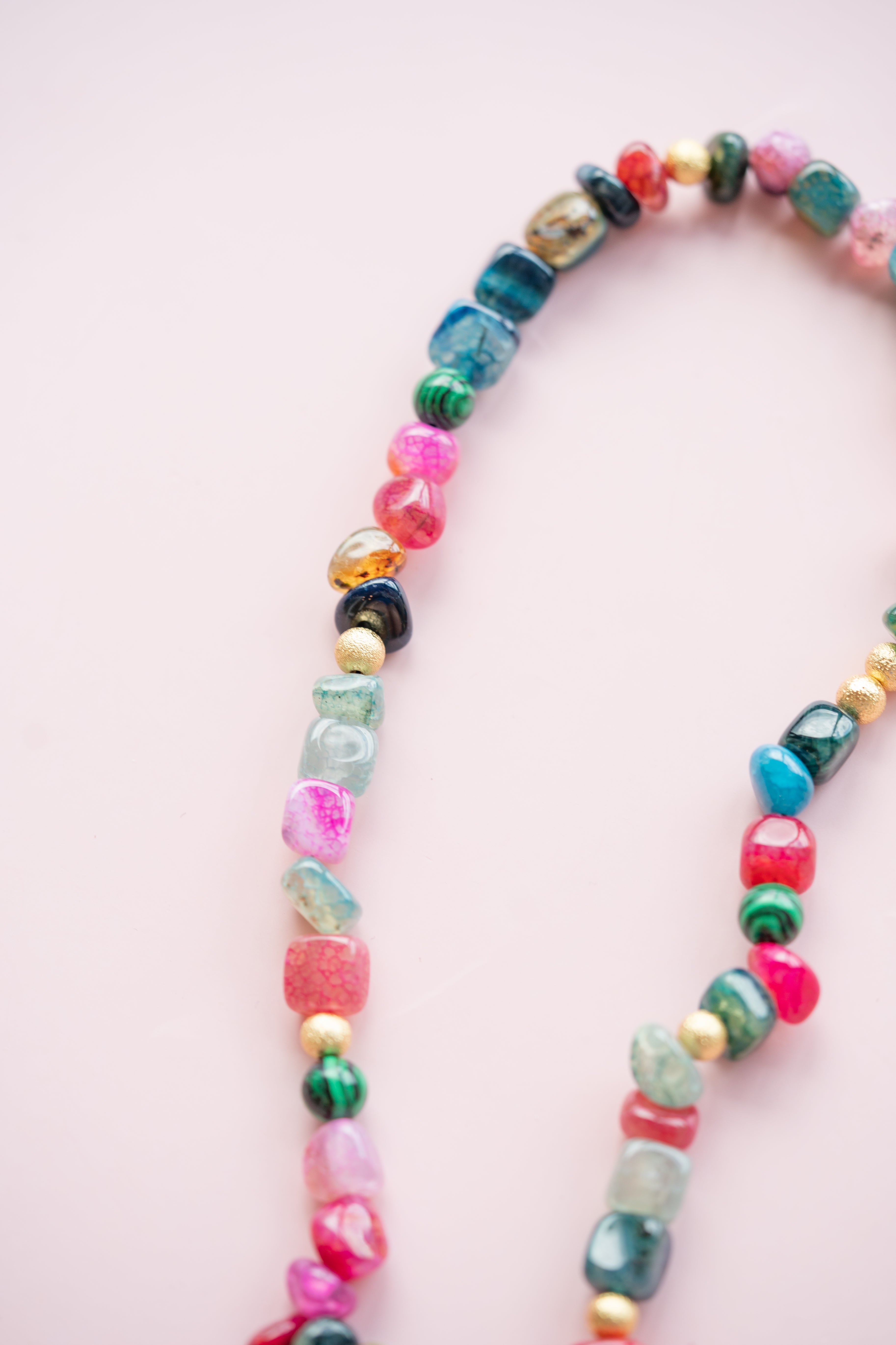 Heart Gemstone Drop Necklace