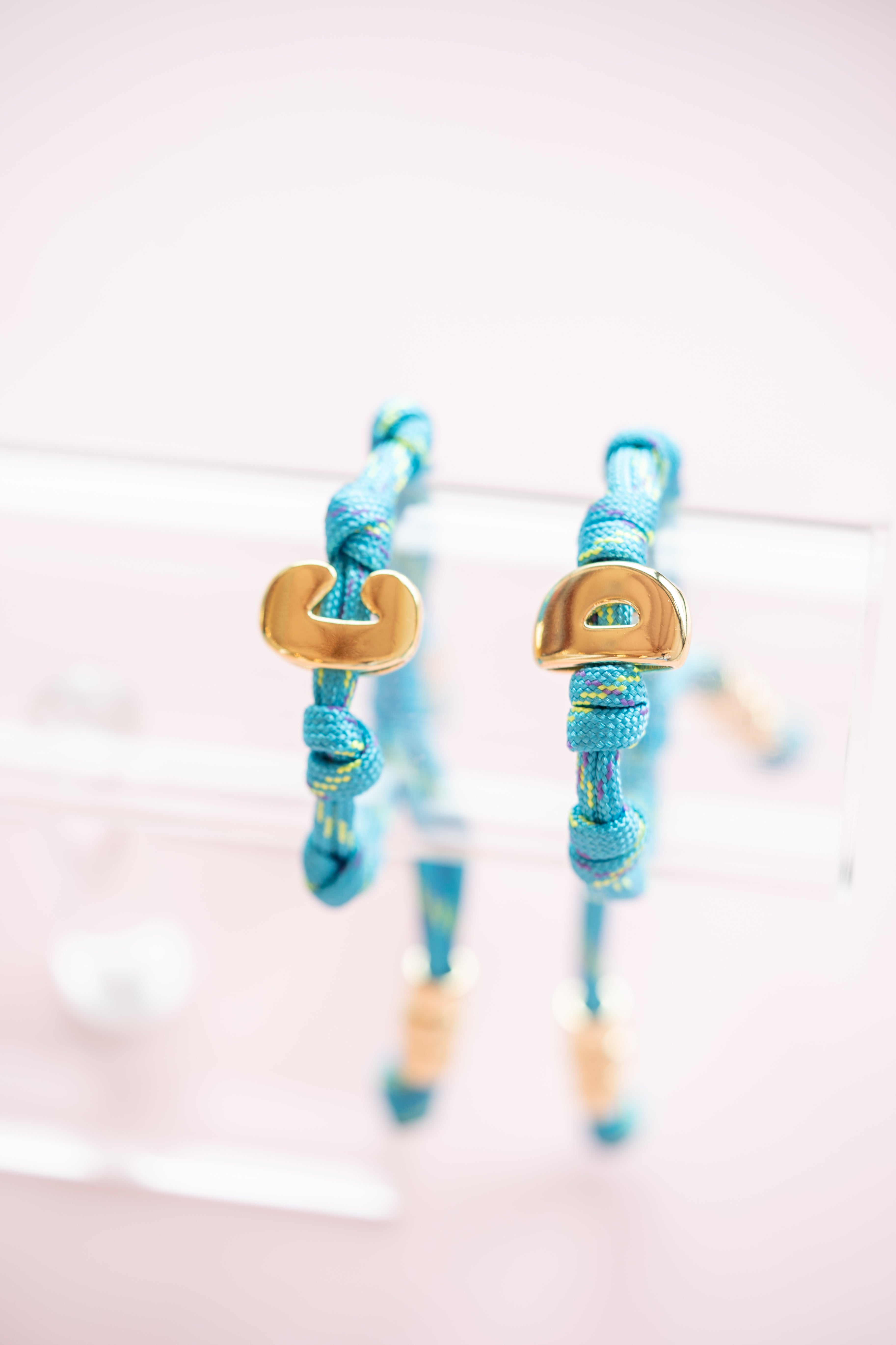 Blue Rope Initial Bracelet