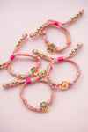 Pink Rope Initial Bracelet