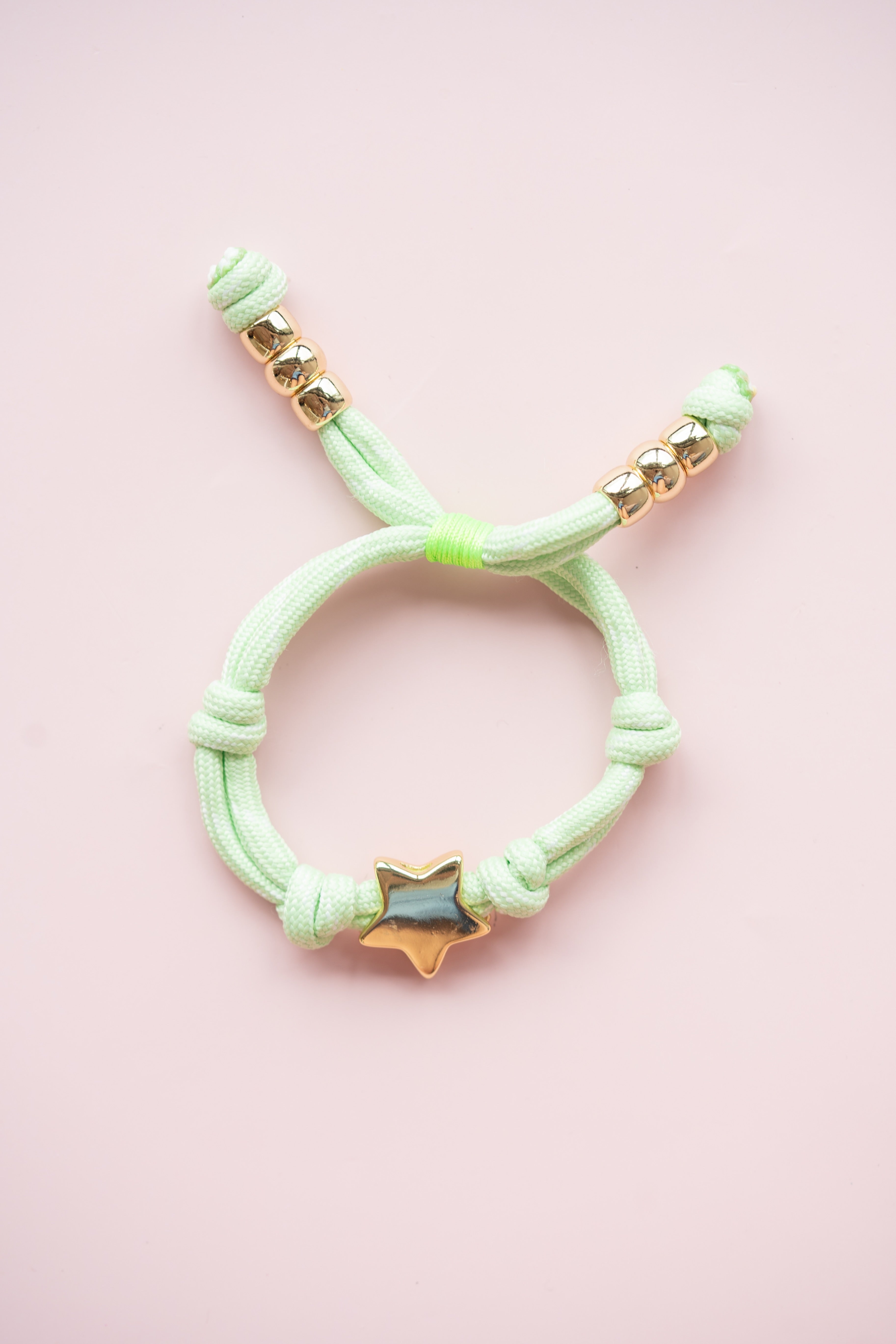 Green Star Rope Bracelet