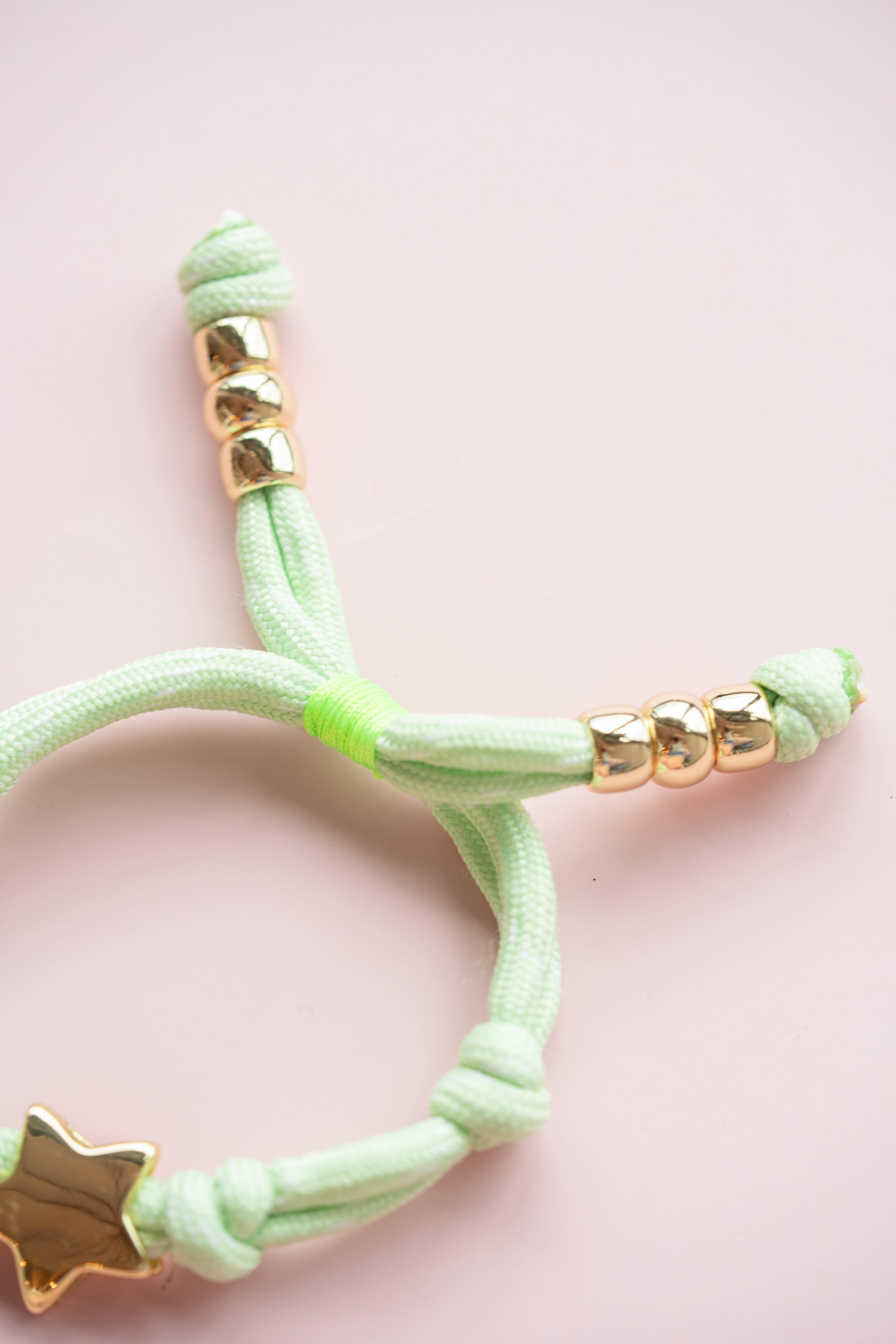 Green Star Rope Bracelet